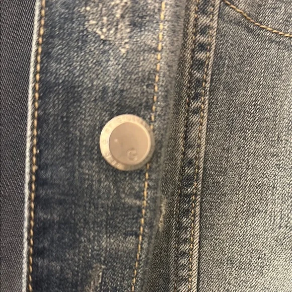 G by Guilana Distressed Light Blue Denim Jacket - Picture 4 of 5